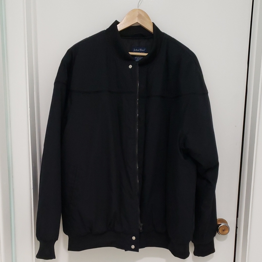 New Mens XL Black Puffer Jacket By John Blair Fine Menswear